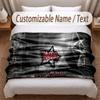 Korn Printed Flannel Blanket Custom Name Text Soft Warm Throw For Bedroom Holiday Gift