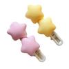 2Pcs Girl Hairpins Candy Color Star Decor Hair Clips Non-Harmful Design Smooth Edges Moderate Clamping Force Hairpin Hair Accessories