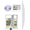 Air Conditioner Window Seal AC Insulation Blocker Set with Zip Air Conditioner Window Vent Kit for Home Bedroom Apartment