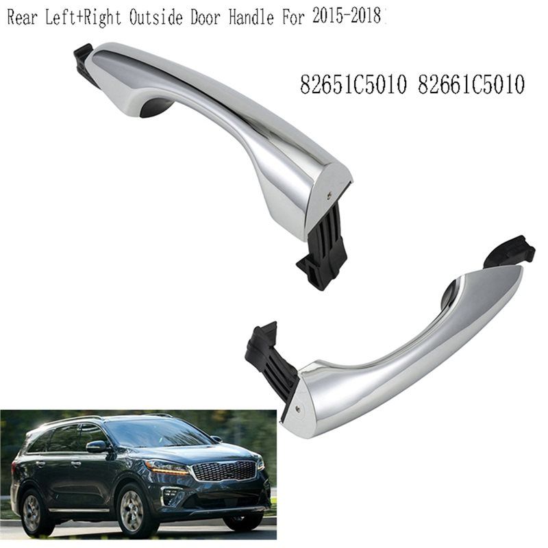 For Kia Sorento 2015-2018 Exterior Door Handle Set Rear Left+ Right Side 82651C5010 82661C5010