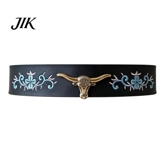 Boho Hat Accessories Ethnic Style Cowboy Band, Durable PU Leather Embroidered Embroidery Strap Strap, Adjustable Decorative Belt for Wide Brim