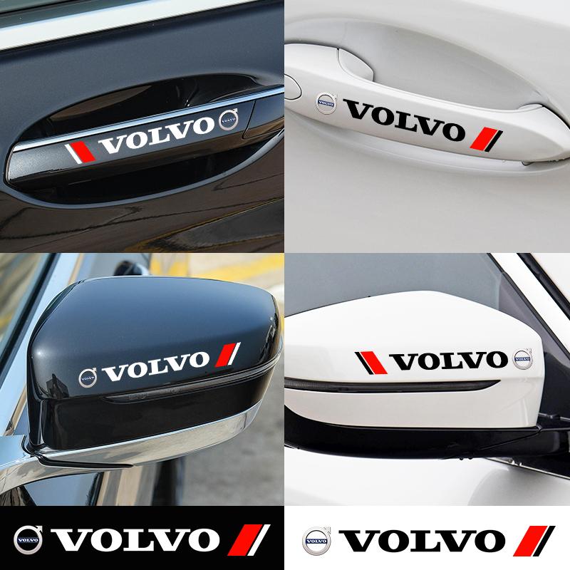 4pcs Vinyl Car Door Handle Mirror Wiper Stickers Decal Styling For Volvo V60 XC60 XC90 S60 XC40 V40 S80 T6 V90 EX90 S90 V70