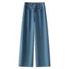 Women's 2025 Spring Retro High-Waisted Wide Leg Jeans - Loose Straight Leg High Street Style