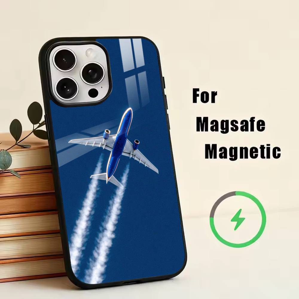 a-Airplane p-Plane  Phone Case For iPhone17,16,15,14,13,12,11 Plus,Pro Magnetic with Magsafe Wireless Charging