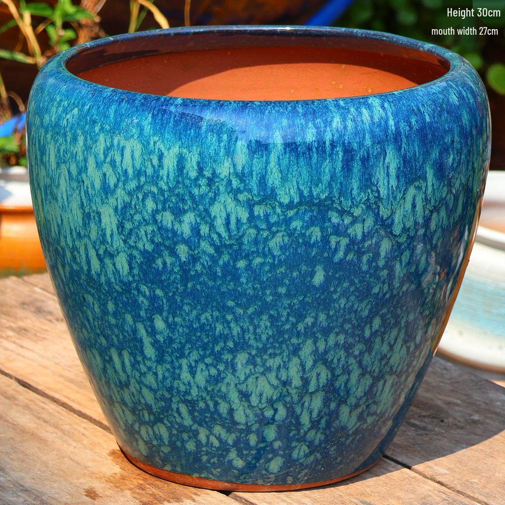 Extra Large Ceramic Pottery Flower Pot for Indoor Green Plants, Coarse Pot Ideal for Monstera and Other Large Plants