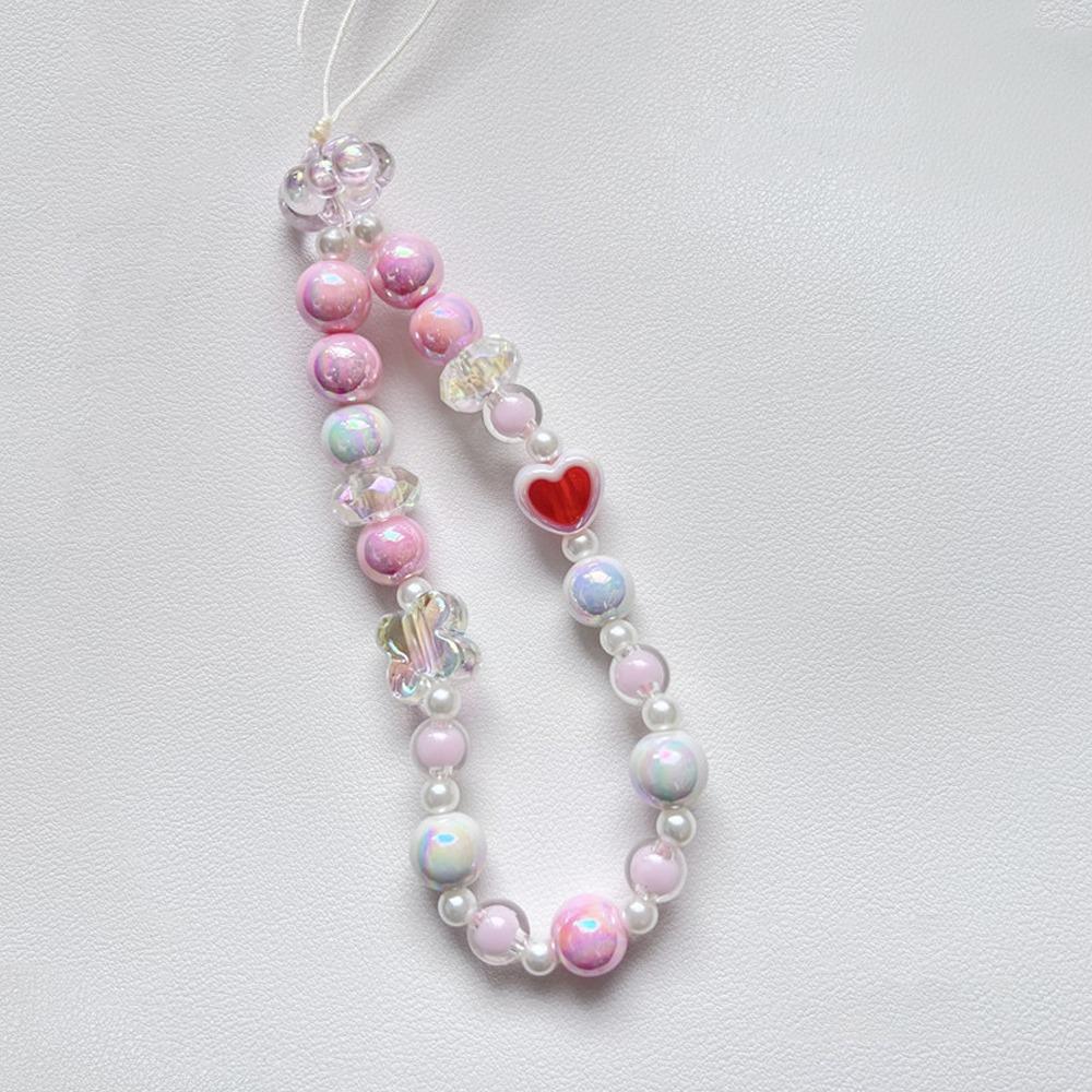 

Cartoon Love-heart Butterfly Phone Keychain Anti-lost Phone Chain Wrist Strap for Women Girls 06