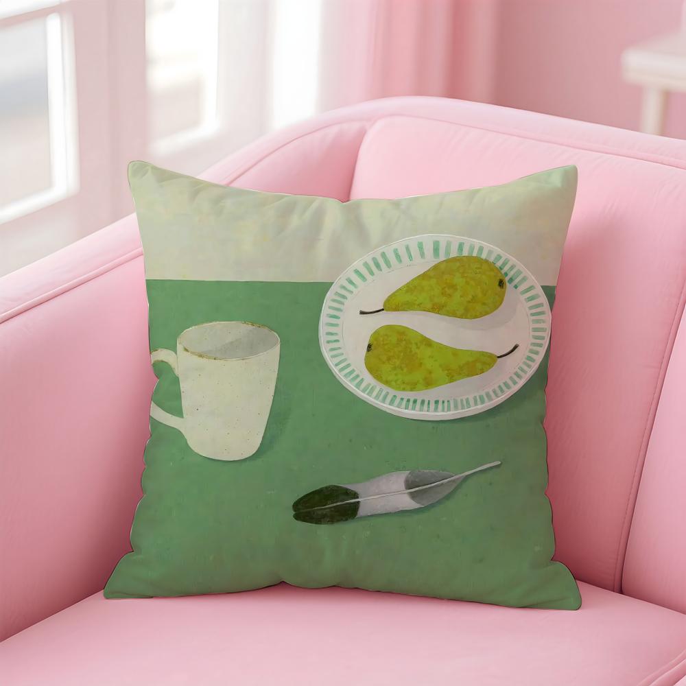 Colorful Quiet beauty Cushion Cover Linen Pillowcase Cover Soft Decor for Sofa Home Room
