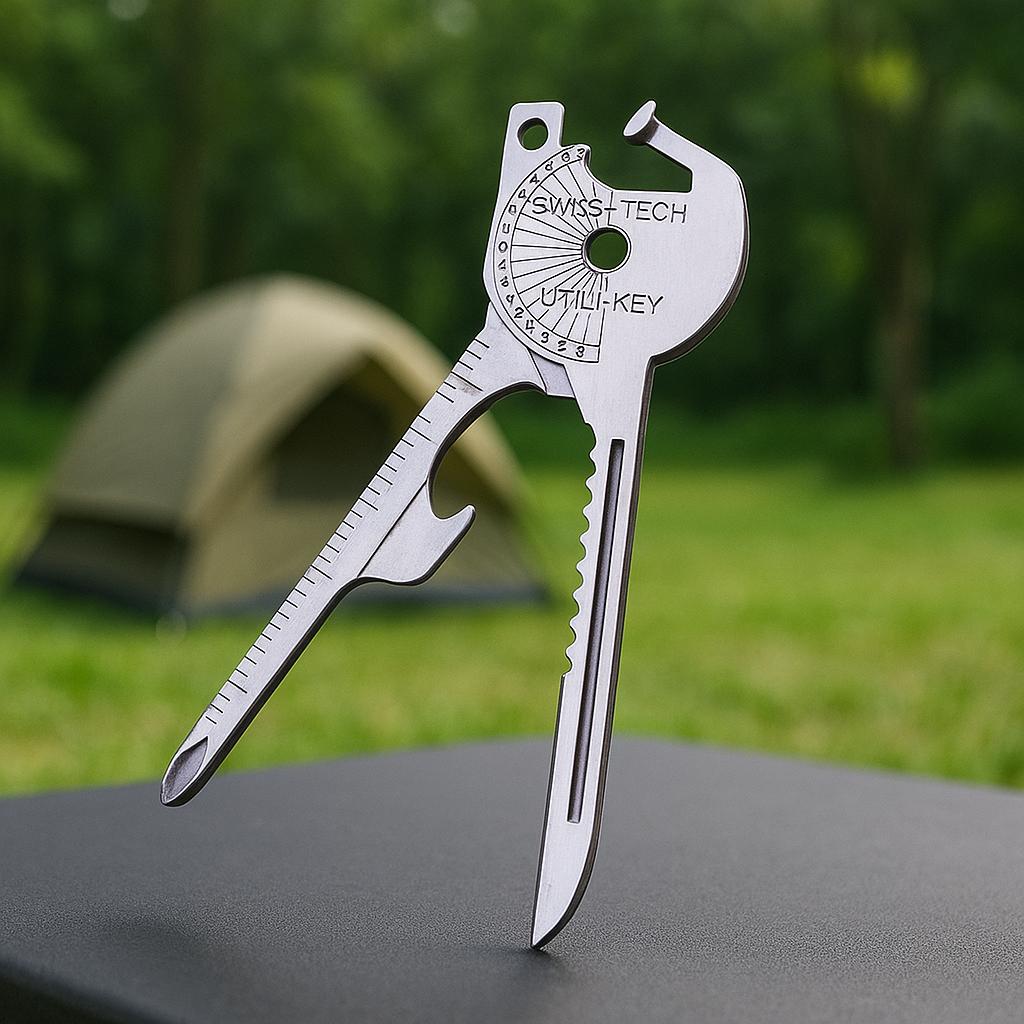 

Portable Keychain Multi Tool, Compact Mini Screwdriver & Bottle Opener, Outdoor Camping Survival EDC Gadget for Travel Emergency