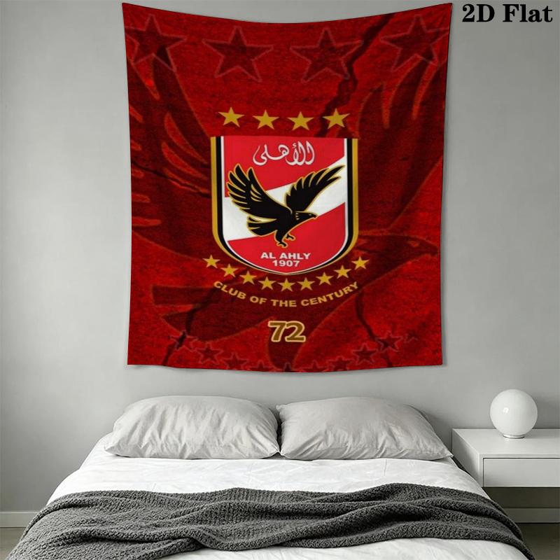 Al Ahly Wall Tapestry Aesthetic Wall Hanging Printed Fabric Blanket Decorative Tapestries for Bedroom Living Room Home Decor