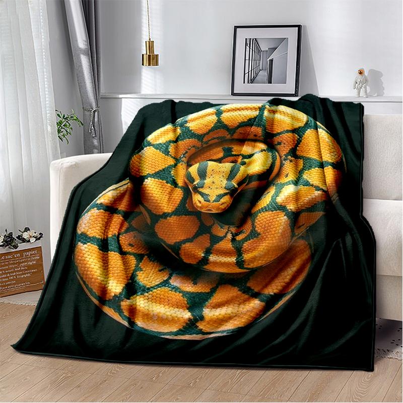 Gothic Snake Serpent Python Viper Blankets Soft Throw Blanket for Home Bedroom Bed Sofa Picnic Travel Office Cover Kids Gift