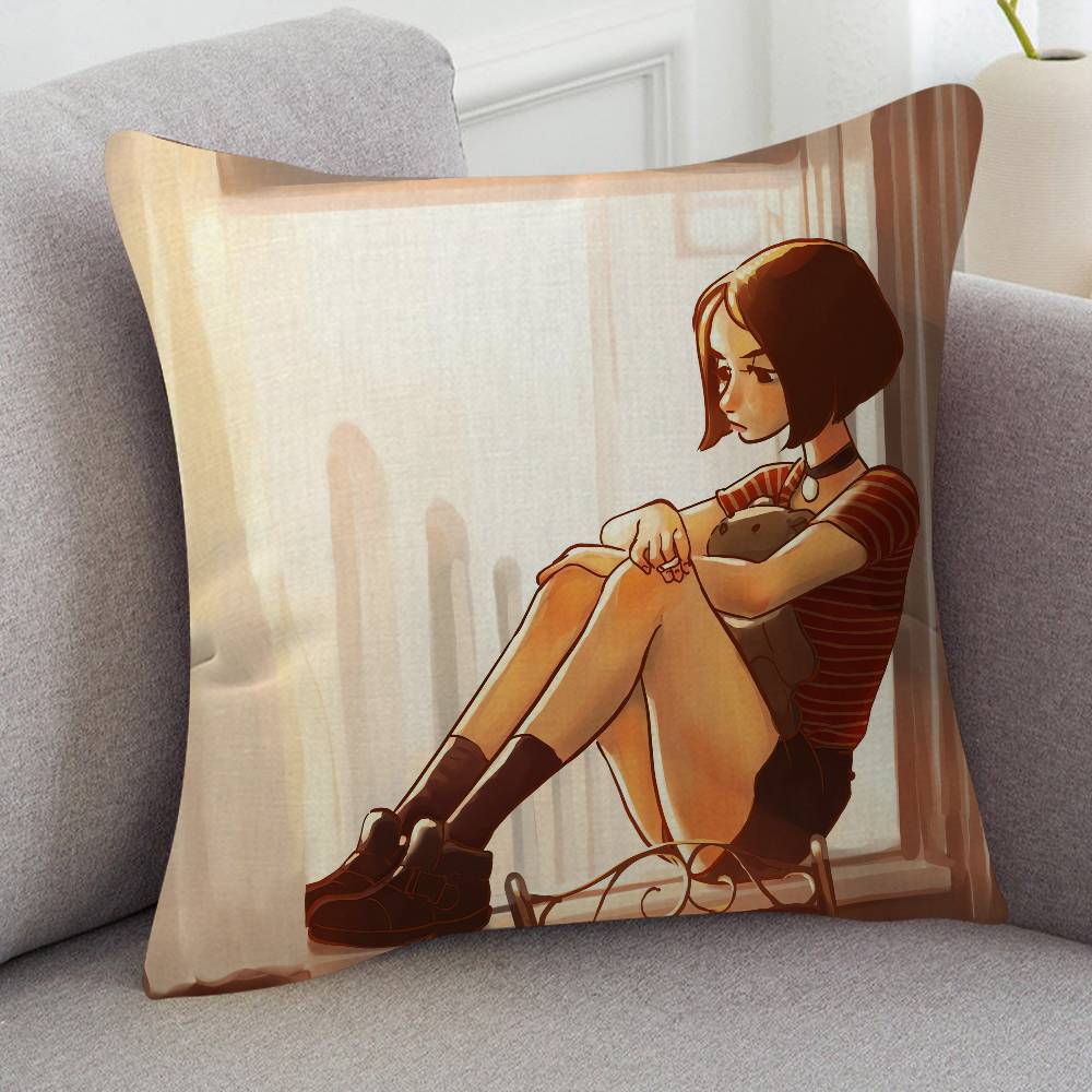 Movie Leon The Professional Cute Cartoon L Game Cushion Cover Pillowcase Upholstery Sofa Throw Pillow Home Decor Pillowcas