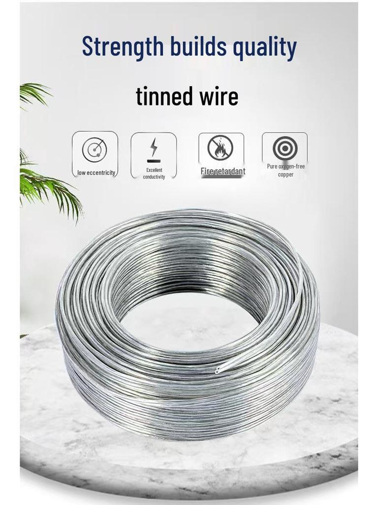 Transparent Tinned Copper 2-Core Parallel Wire (0.5-2.5 Sq) for Luminous Light Box Characters