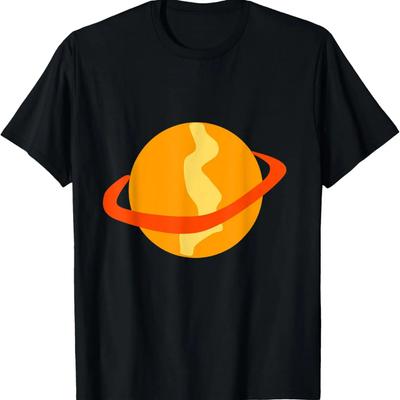 Planet Saturn Cartoon Comic Style T-Shirt