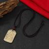 Taoist Copper Gold Mantra Pendant: Tai Sui God of Wealth Token Necklace & Keychain for Peace and Prosperity