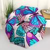 1pc Butterfly Print Automatic Opening/closing umbrella, Reinforced 8-Rib Construction, Compact Travel Umbrella yy250808172