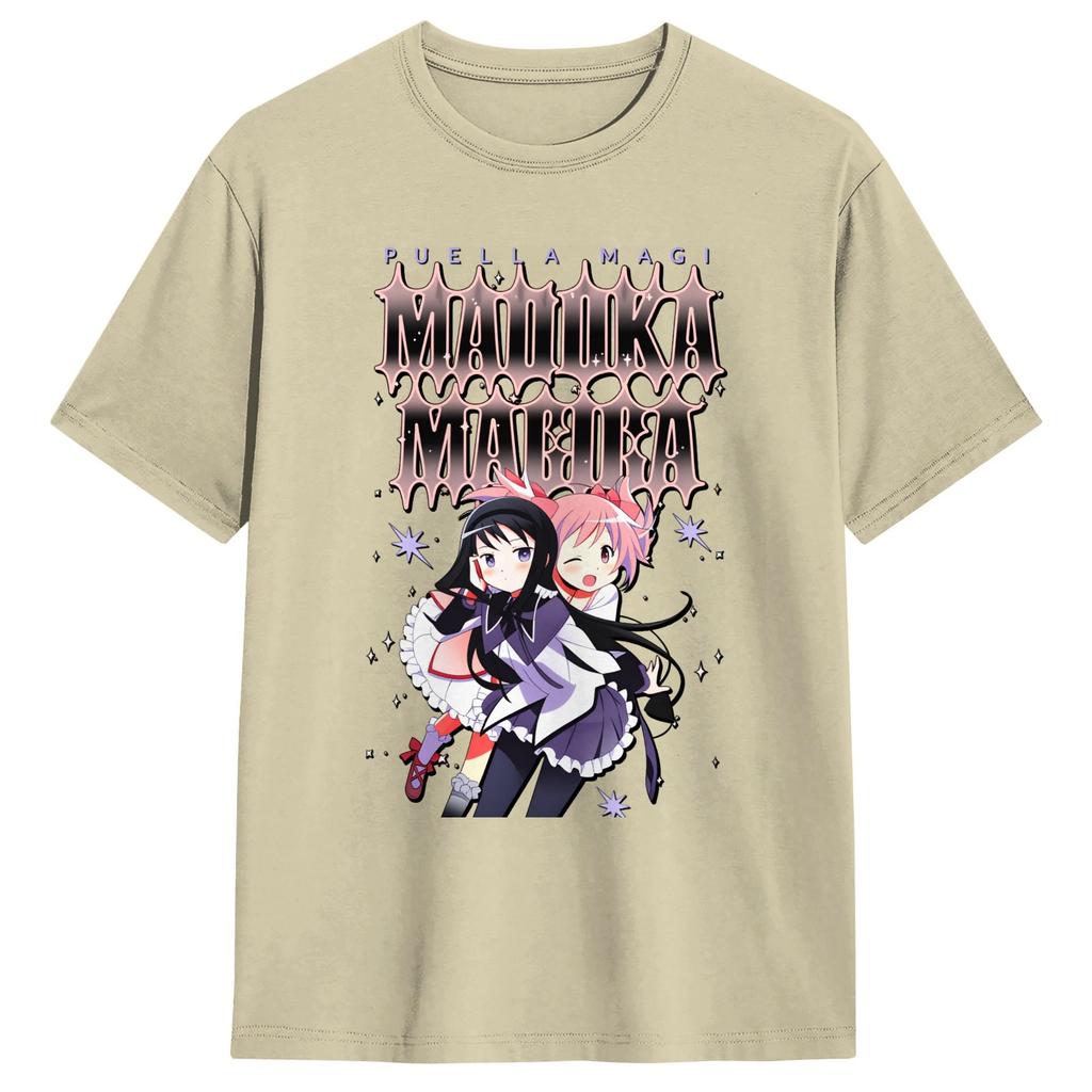 Mahou Shoujo Magi Madoka Magica Trička z čisté bavlny Hippie Tričko pro Unisex Letní YK Zábavná Vlastní DIY Krátký Rukáv