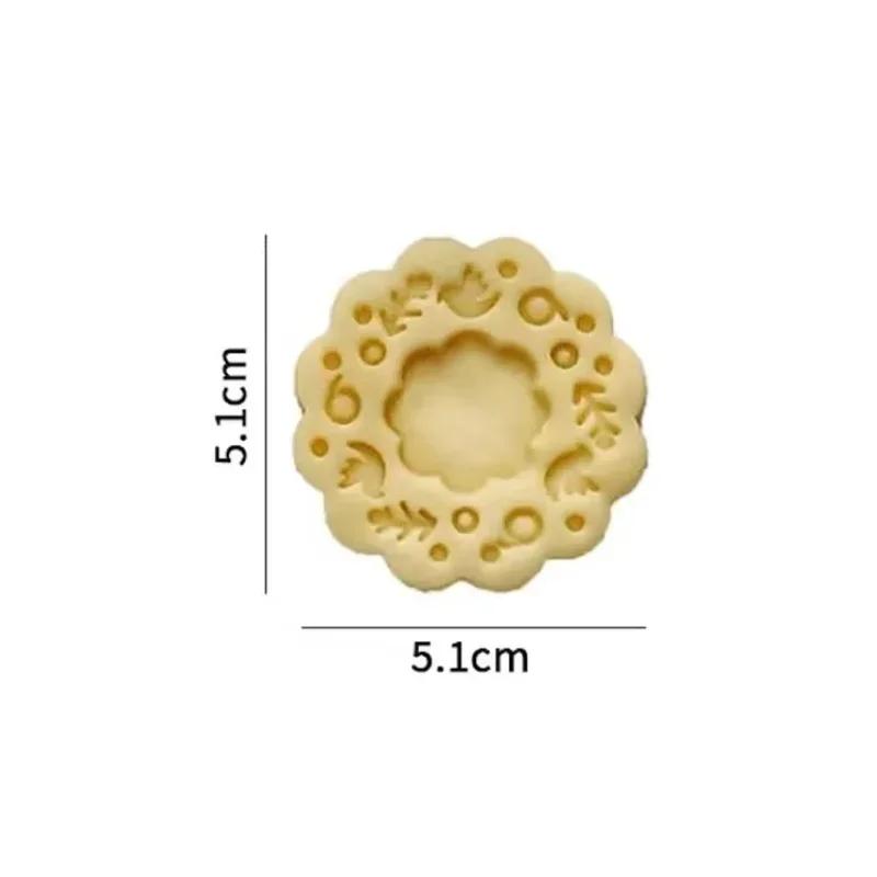 1/4PCS Sandwich Cookie Cutters Mold Valentine’s Day Love Stuffed Biscuit Stamp Dessert Pastry Hand Pressed Baking Mold Tools