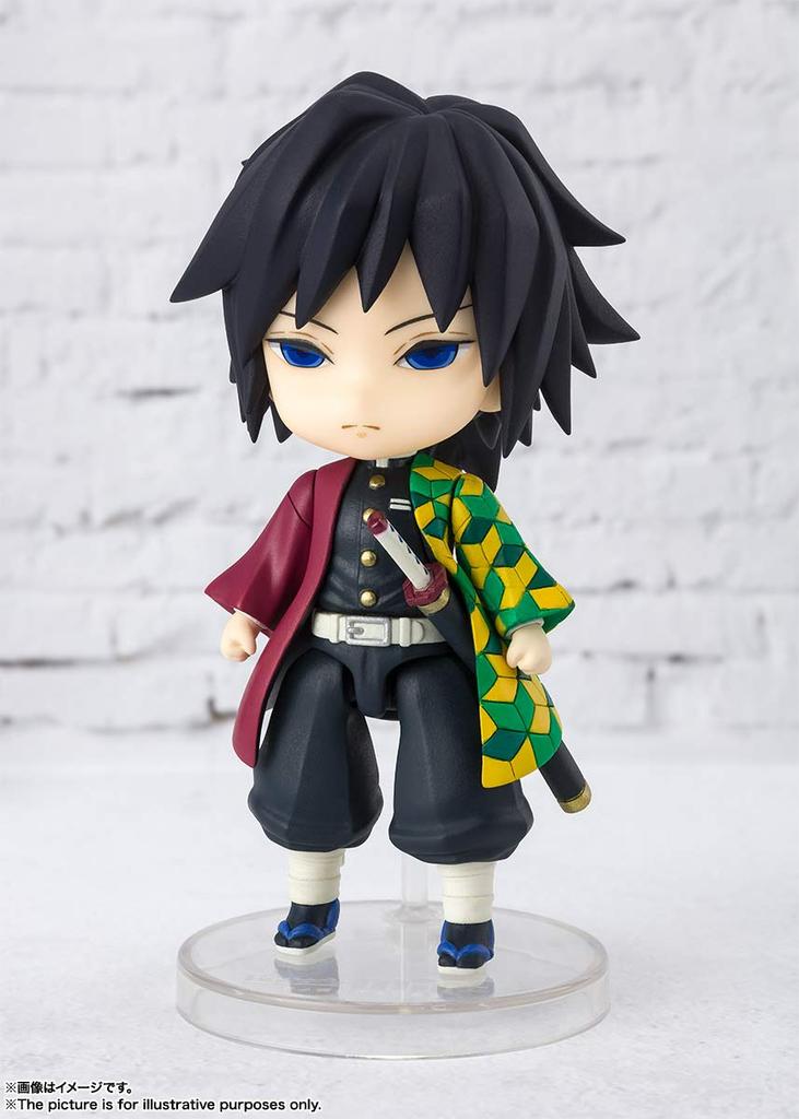 TAMASHII NATIONS Figuarts mini Demon Slayer: Kimetsu no Yaiba Giyu Tomioka, approximately 90mm, PVC/ABS painted action figure