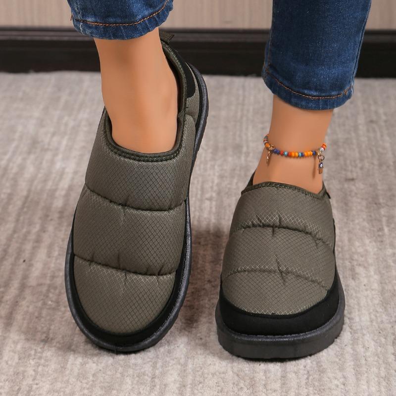 Sapatos Femininos Tassman Slip-On de Algodão Confortáveis Planos Antiderrapantes Botas Casuais