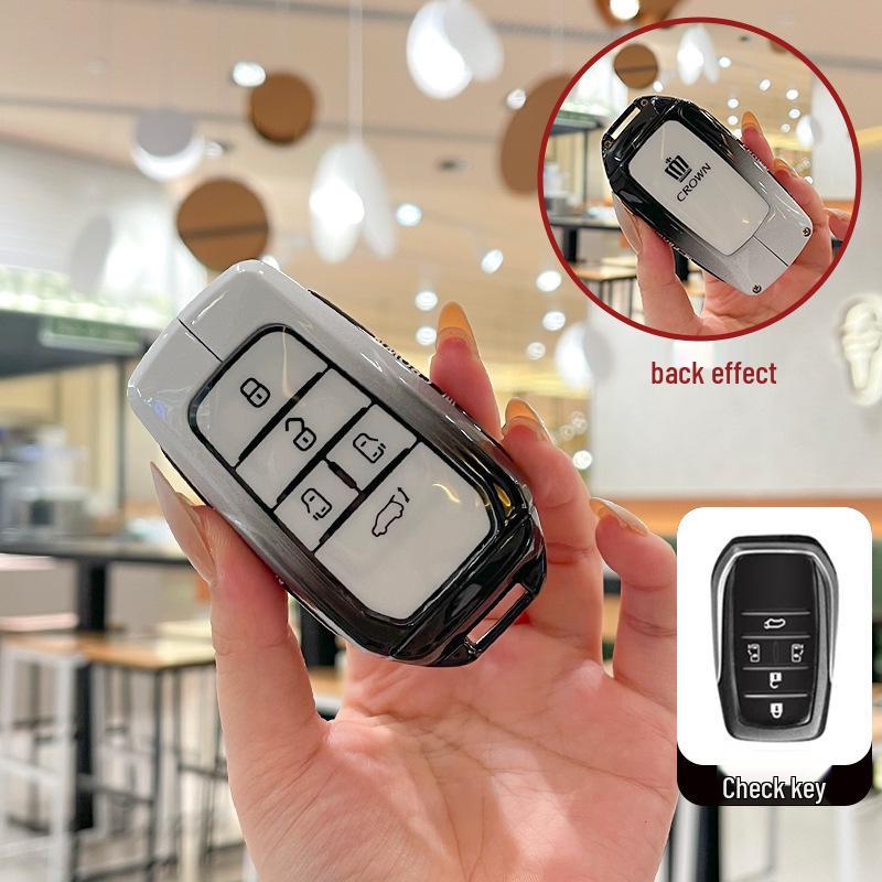 Toyota Crown 14th Gen Key Case: Premium Metal Buckle Shell
