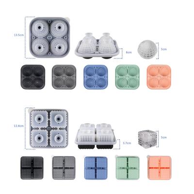 Silikonová forma na ledové kostky na whisky s víkem Domácí DIY forma na led Kuchyňské barové doplňky pro chlazení nápojů