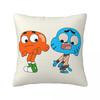 Gumball E Darwin Cosa Cosa Federa Quadrata Copricuscino Poliestere Cuscino Decorazione Cuscino da Arredo Comfort per Casa Camera da Letto