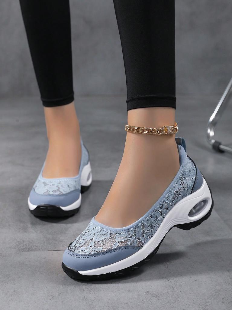 Dámské prodyšné vycházkové boty, ležérní šněrovací tenisky s pohodlím vzduchového odpružení