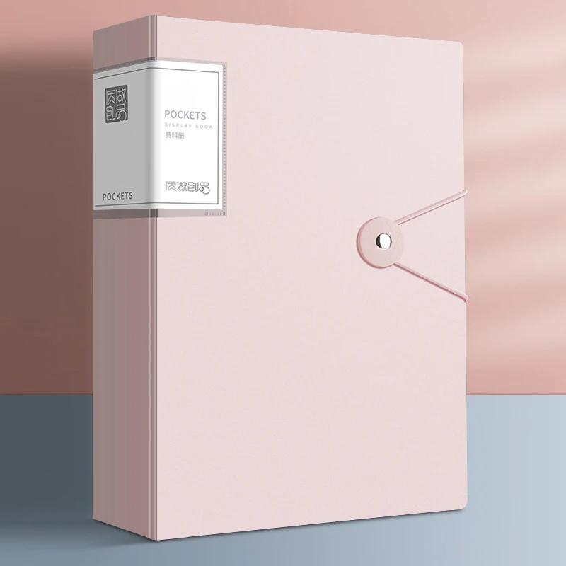 A4 Thickened File Folder 100 Pages-Large Capacity Document Organizer,Multifunctional Desktop File Storage & Information Holder