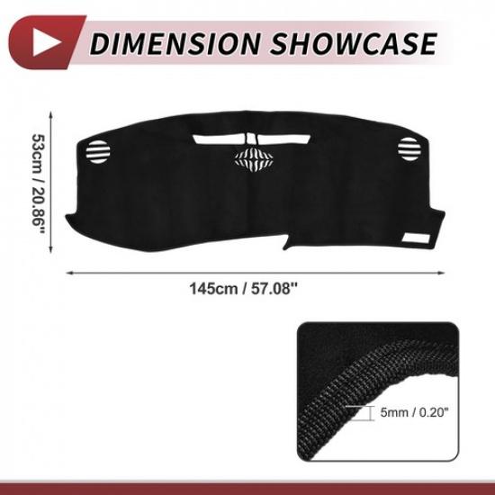 Dashboard Dash Cover Mat for Cadillac XT5 2016- Sun Protector Pad Black