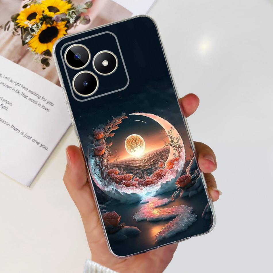 For Realme Note 50 Phone Case Realme Note50 4G RMX3834 2024 Fashion Cool Painted Soft Silicone TPU Cases