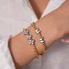 Titanium Steel Star Bead Bracelet - Elegant Design with a High-End Luxury Feel for Women