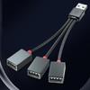 USB Male to 3 USB Female Extension Cord Converter Power Split Adapter