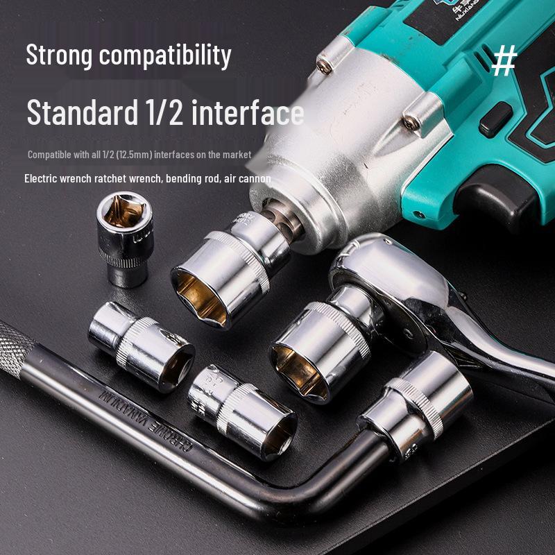 Metric Mirror Finish 1/2" Short Socket Manual Gear Tooth Hex Star Socket
