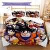 Son Goku Pattern Bedding,Quilt Set Quilt Cover Pillowcase Home Birthday Gift (1 * Duvet Cover + 2 * Pillowcase, Without Core)