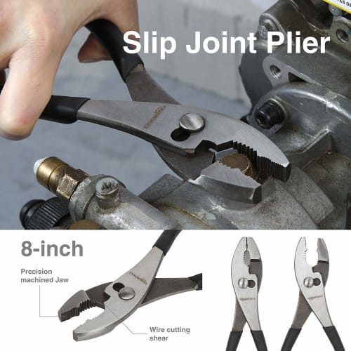 Basic 4-Piece Pliers Set in Black and Silver