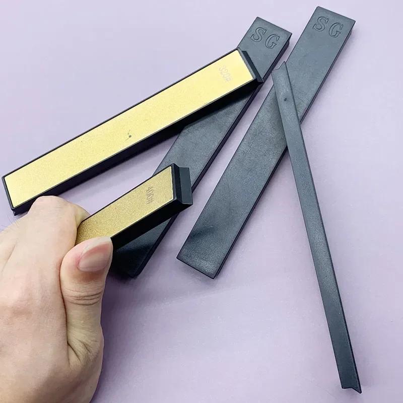 240/400/600/1000 Grit Golden Titanium Plated Diamond Fixed Angle Sharpener Sharpening Stone Whetstone Oilstone Honing Grindstone