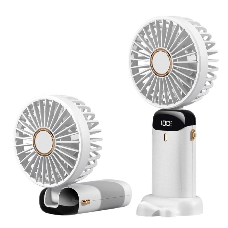 USB Rechargeable Portable N15 Mini Fan with Digital Display & Aromatherapy