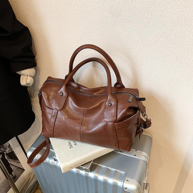 

Премиальная сумка-тоут sense Maillard женская осень 2025 ретро популярная сумка через плечо большая вместимость сумка-мессенджер