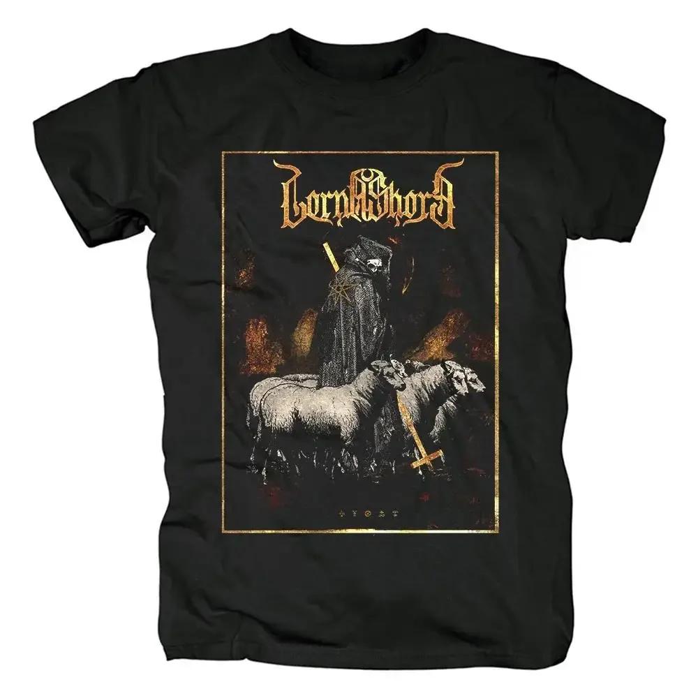 2025 Lorna Shore Rocker Men Women's Short Sleeve Cotton T Shirt Band Hip Hop Tee Streetwear Black T-shirt Summer Tops Clothing