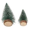 10Pcs Christmas Pine Tree Decor Set Xmas Small Ornament Tabletop Artificial Tree