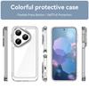 For Huawei Pura 80 Case WANLONFENG MF Series TPU Acrylic Clear Phone Cover with Tempered Glass Film