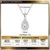 Elegant Water Drop Moissanite Necklace: S925 Sterling Silver, 1 Carat, European-American Style Clavicle Chain