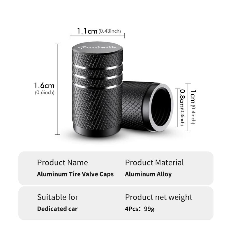 Samolepky na auto Pro Alfa Romeo Pro Alfa Romeo 4ks Krytky ventilků kol pneumatik auta Hliníkové vzduchotěsné kryty Znak Emblem 159 Giulietta Gi