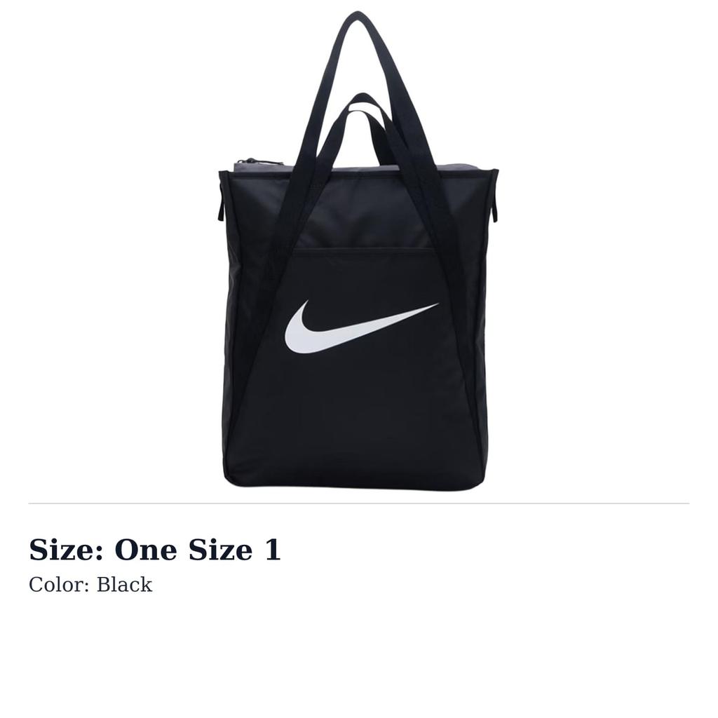 Nike Fabric Tote One Shoulder Handbag Unisex Black IH7964-010