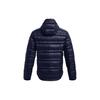 Under Armour Solid Color Logo Print Zipper Hooded Down Jacket Men Outerwear Navy-Blue 1342738-410