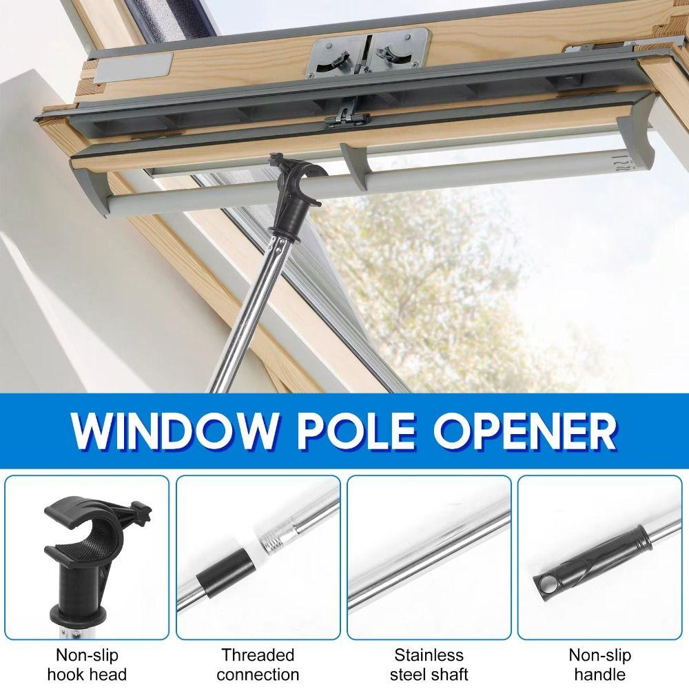 Multi-angle Window Pole Opener Anti-slip Texture Blind Opener Pole Sunroom Window