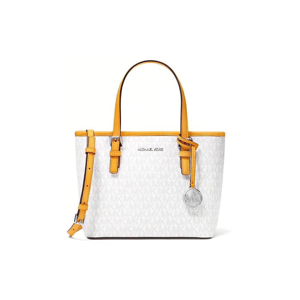 New MICHAEL KORS Jet Set Leather Basket Bag, Tote Bag, Shopping Bag, Handbag, Shoulder Bag, Crossbody Bag Mini Women's 35T9STVT0B-CITRUS-MULTI