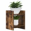 Plant Stand Smoked Oak 30 x 30 x 40 cm Wood Based Material