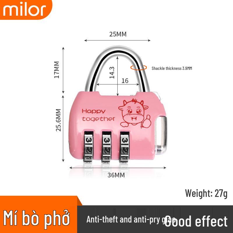 Waterproof and Rust-Proof Mini Padlock for Luggage, Gym, Locker, Schoolbag, and Household Use