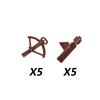 MOC Brique de Construction Médiévale Soldat Figurine de Film Accessoire Casque Arc Flèche Épée Hallebarde Hache Épaulette Mini Jouet K034